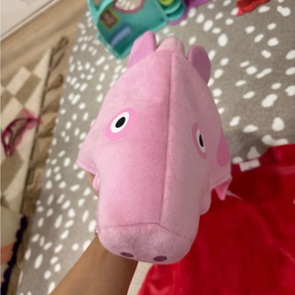Peppa Pig costume set hat face mask dress top embroidered appliqué toddler girl